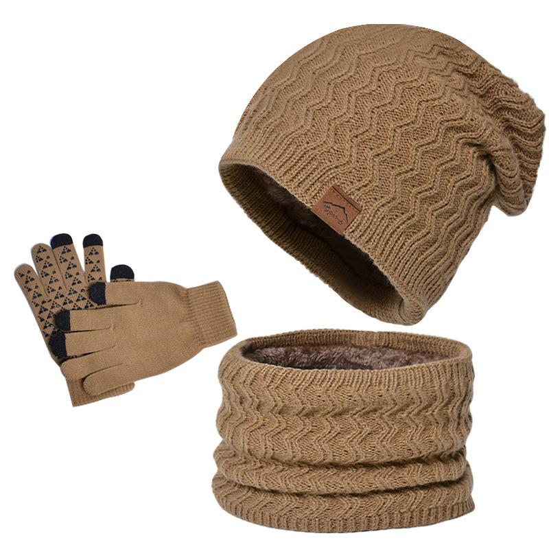 European and American Men s Knitted Hat Winter Warm Fleece-Lined Hat Scarf Set Cold-Proof Slipover Woolen Cap Average size
European and American Men s Knitted Hat Winter Warm Fleece-Lined Hat Scarf Set Cold-Proof Slipover Woolen Cap Average size