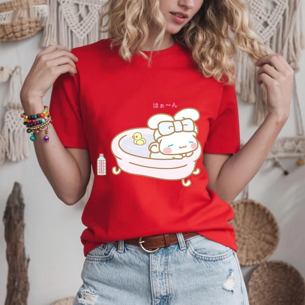 2026 Summer Cinnamoroll Relaxing Bath Print Cotton T Shirt for Women Soft Comfortable Casual Daily Wear Summer Top S
2026 Summer Cinnamoroll Relaxing Bath Print Cotton T Shirt for Women Soft Comfortable Casual Daily Wear Summer Top S
