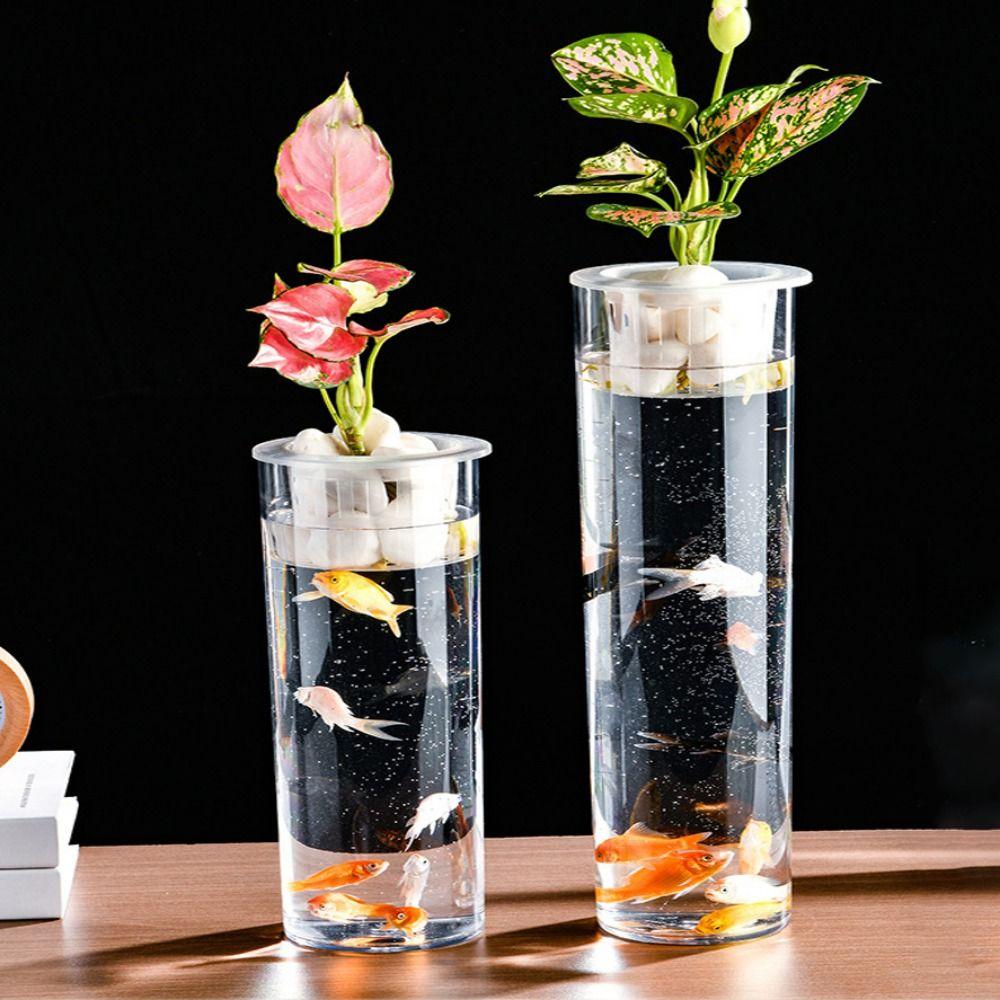 Cylinder Hydroponic Planter Vase Plastic Desktop Goldfish Bowl Fish Tank Vase Micro Landscape S
Cylinder Hydroponic Planter Vase Plastic Desktop Goldfish Bowl Fish Tank Vase Micro Landscape S