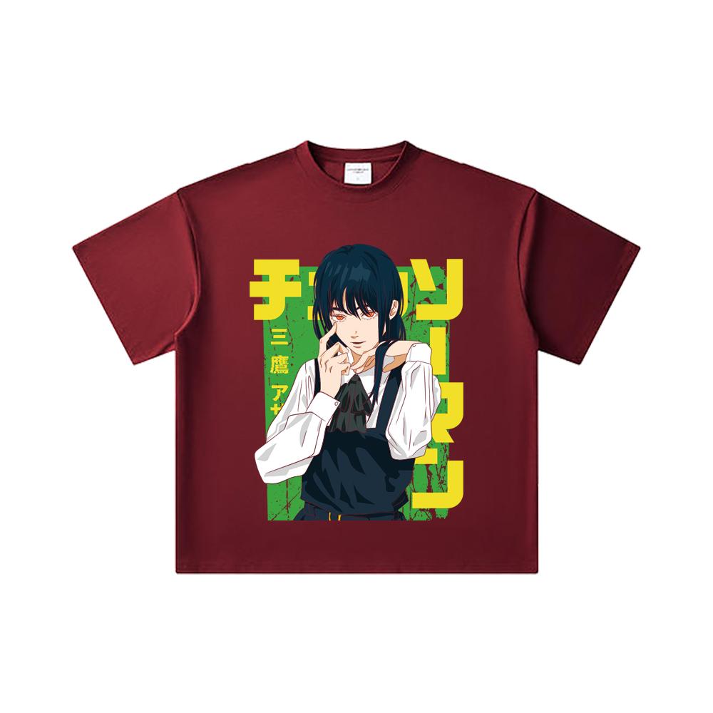 260 GSM Double Yarn 32 Count 100% Cotton Chainsaw Man V59 Asa Print Unisex Heavy Cotton T Shirt 2XL вина червоного кольору
260 GSM Double Yarn 32 Count 100% Cotton Chainsaw Man V59 Asa Print Unisex Heavy Cotton T Shirt 2XL вина червоного кольору
