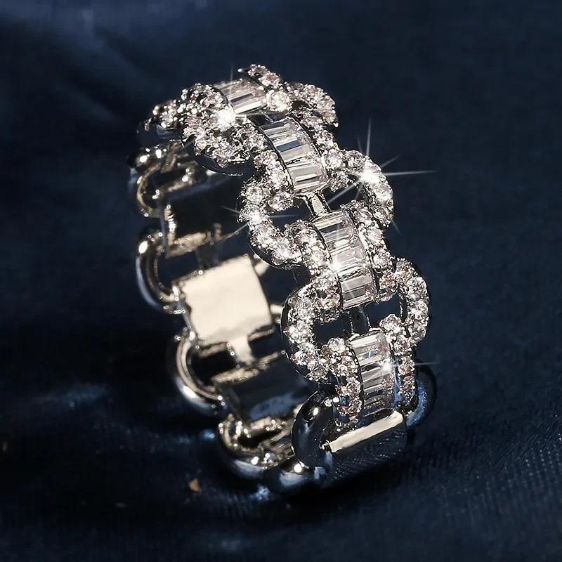 Ne w Brilliant Chain Rings for Girl Link Twisted Geometric Shape Simple Stylish Women Wedding Ring High Quality Trendy Zircon 6
Ne w Brilliant Chain Rings for Girl Link Twisted Geometric Shape Simple Stylish Women Wedding Ring High Quality Trendy Zircon 6