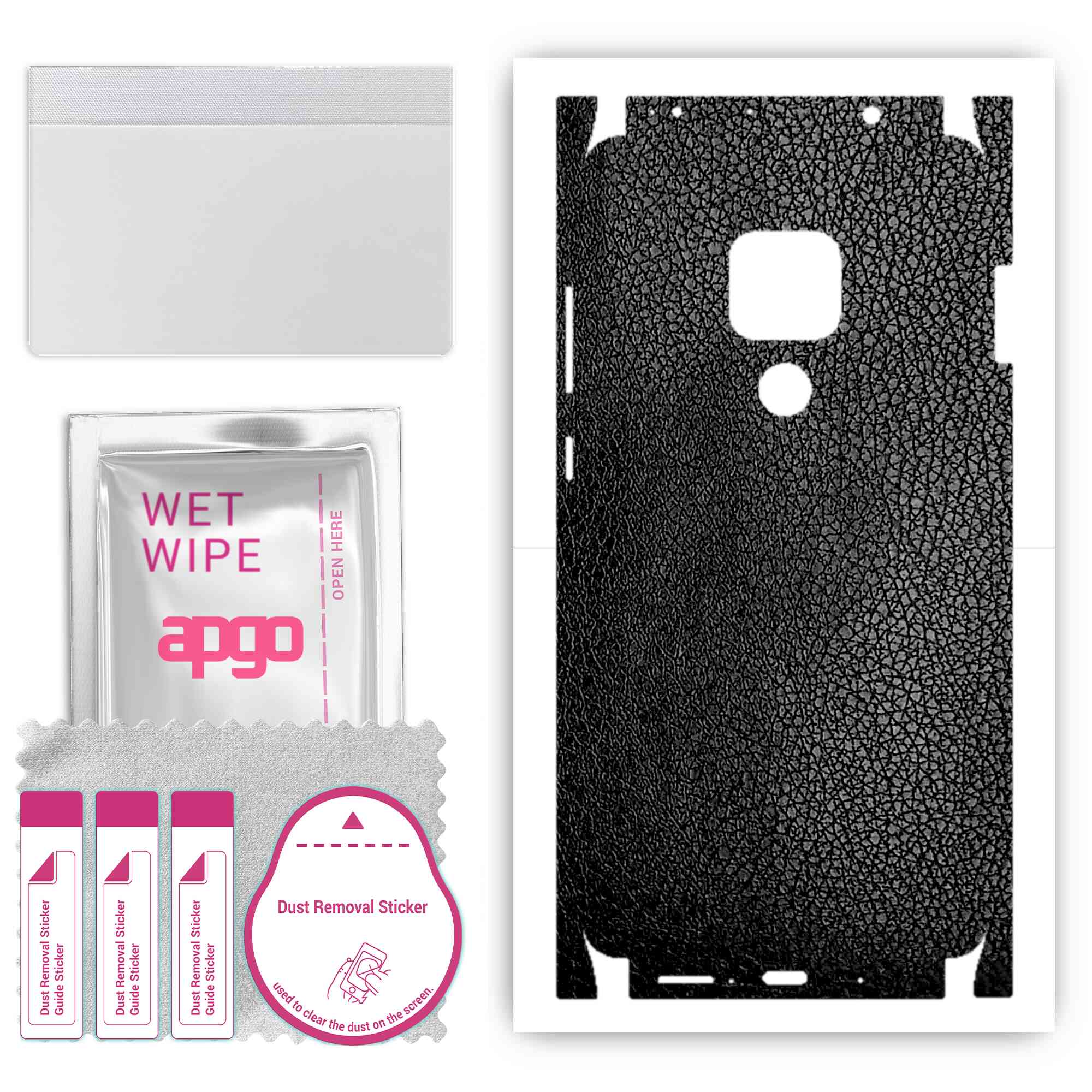 apgo Protective Skin Sticker for the back+sides compatible with Huawei Mate 20, Full Wrap Film, Foil, Vinyl - Pattern Black Leather
apgo Protective Skin Sticker for the back+sides compatible with Huawei Mate 20, Full Wrap Film, Foil, Vinyl - Pattern Black Leather
