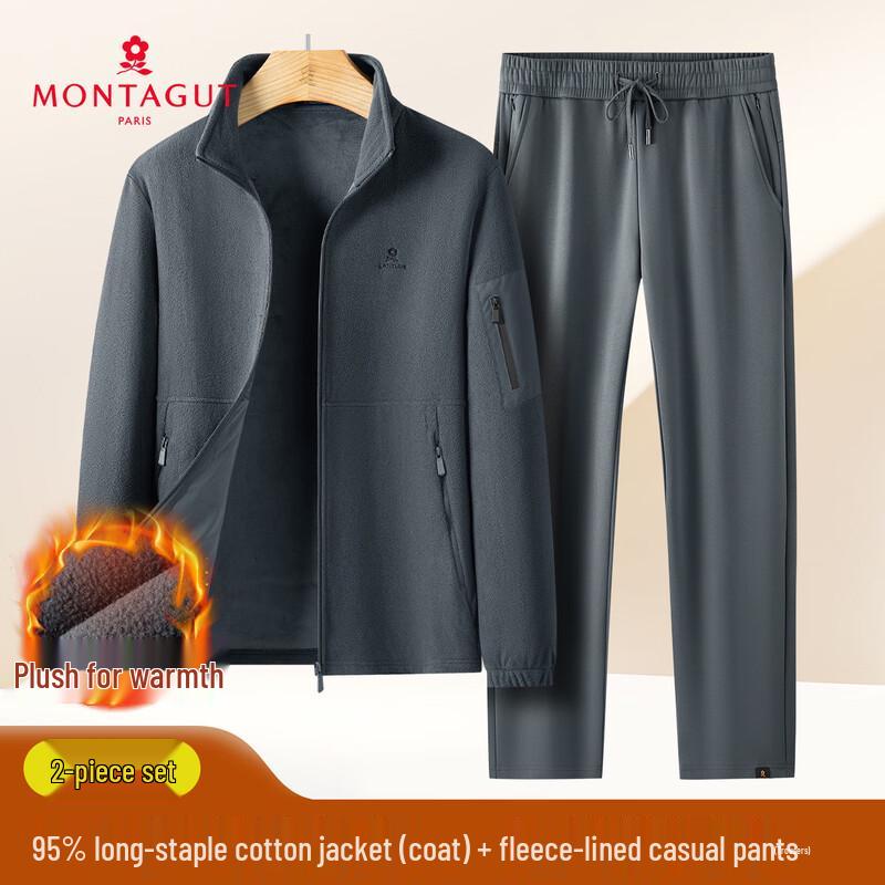 MONTAGUT Men s Stand-Collar Warm Sportswear Two-Piece Set 56
MONTAGUT Men s Stand-Collar Warm Sportswear Two-Piece Set 56