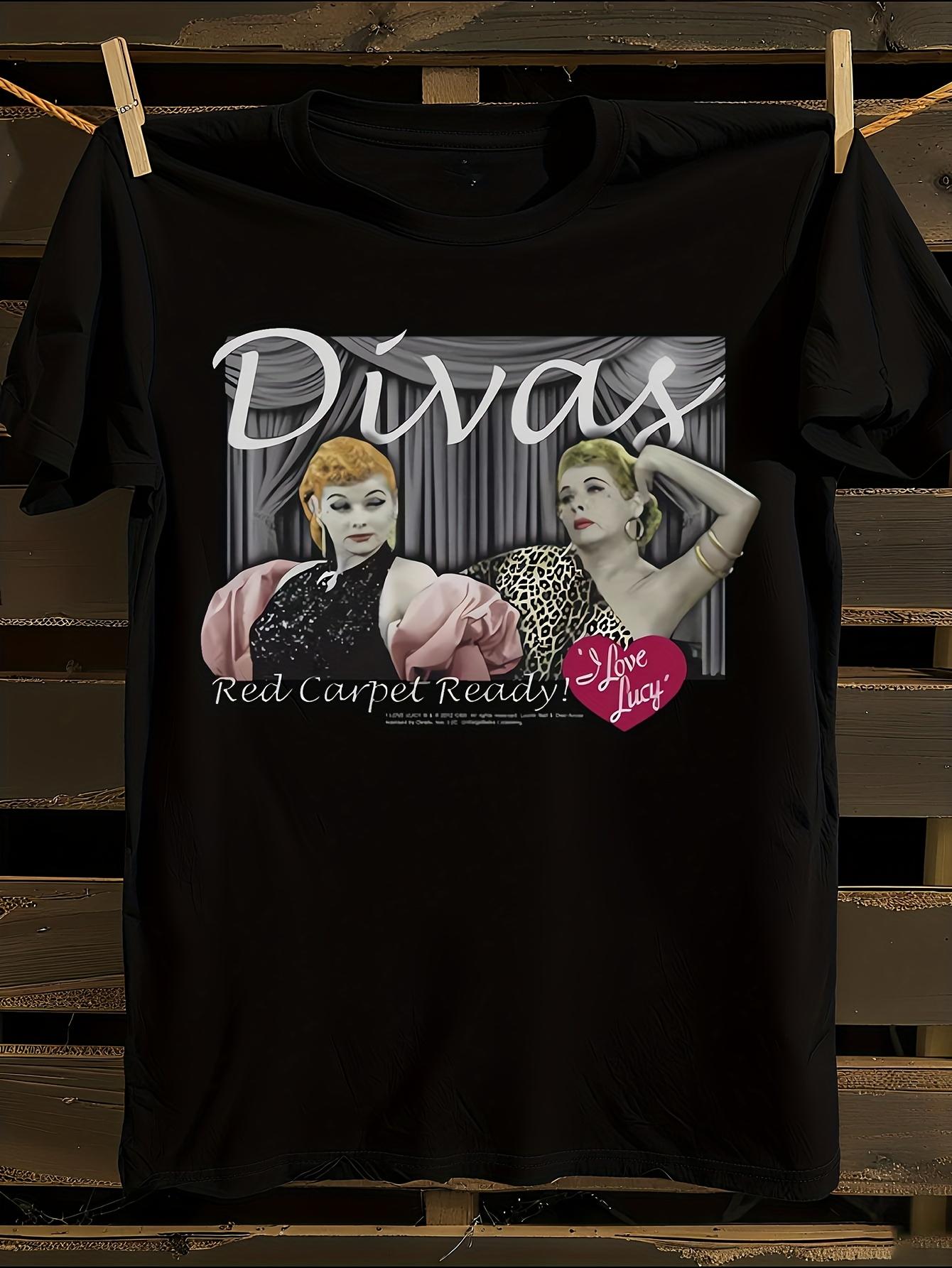Love Lucy Divas Iconic TV Show T-Shirt Mens Tshirt Womens Tshirts with Letters Print Short Sleeves T-Shirt Casual Street Tee Shirt Top XL
Love Lucy Divas Iconic TV Show T-Shirt Mens Tshirt Womens Tshirts with Letters Print Short Sleeves T-Shirt Casual Street Tee Shirt Top XL