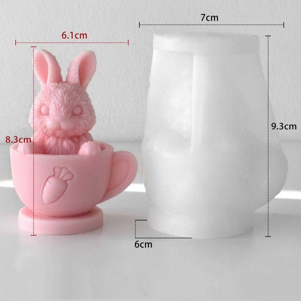3D Tea Cup Rabbit Candle Silicone Mold DIY Bunny Plaster Mould Soap Resin Crafts Mold Ornament Easter Decoration Home Gift білий
3D Tea Cup Rabbit Candle Silicone Mold DIY Bunny Plaster Mould Soap Resin Crafts Mold Ornament Easter Decoration Home Gift білий