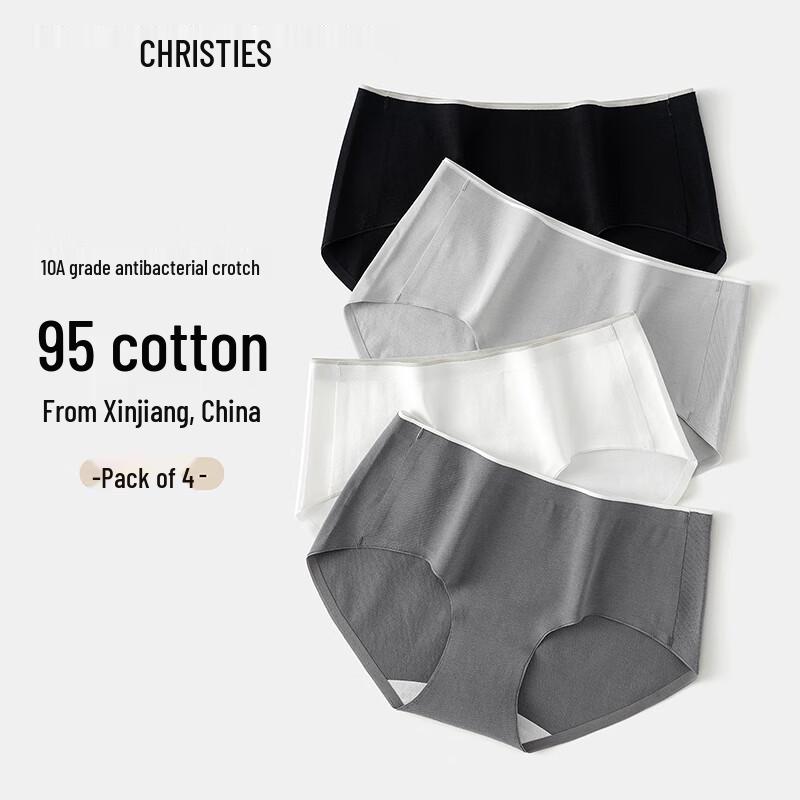 Christies Women s 4-Pack Cotton Seamless Mid-Waist Underwear L
Christies Women s 4-Pack Cotton Seamless Mid-Waist Underwear L