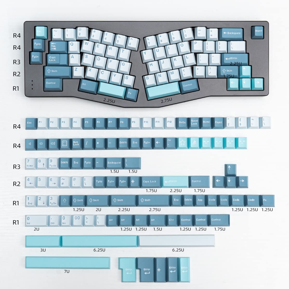 Keycap PBT Double Shot Keyboard Cap Light Blue Cherry MX Keycap 173 Custom Keyboard Keycaps for Switch Mechanical Keyboard ISO ANSI
Keycap PBT Double Shot Keyboard Cap Light Blue Cherry MX Keycap 173 Custom Keyboard Keycaps for Switch Mechanical Keyboard ISO ANSI