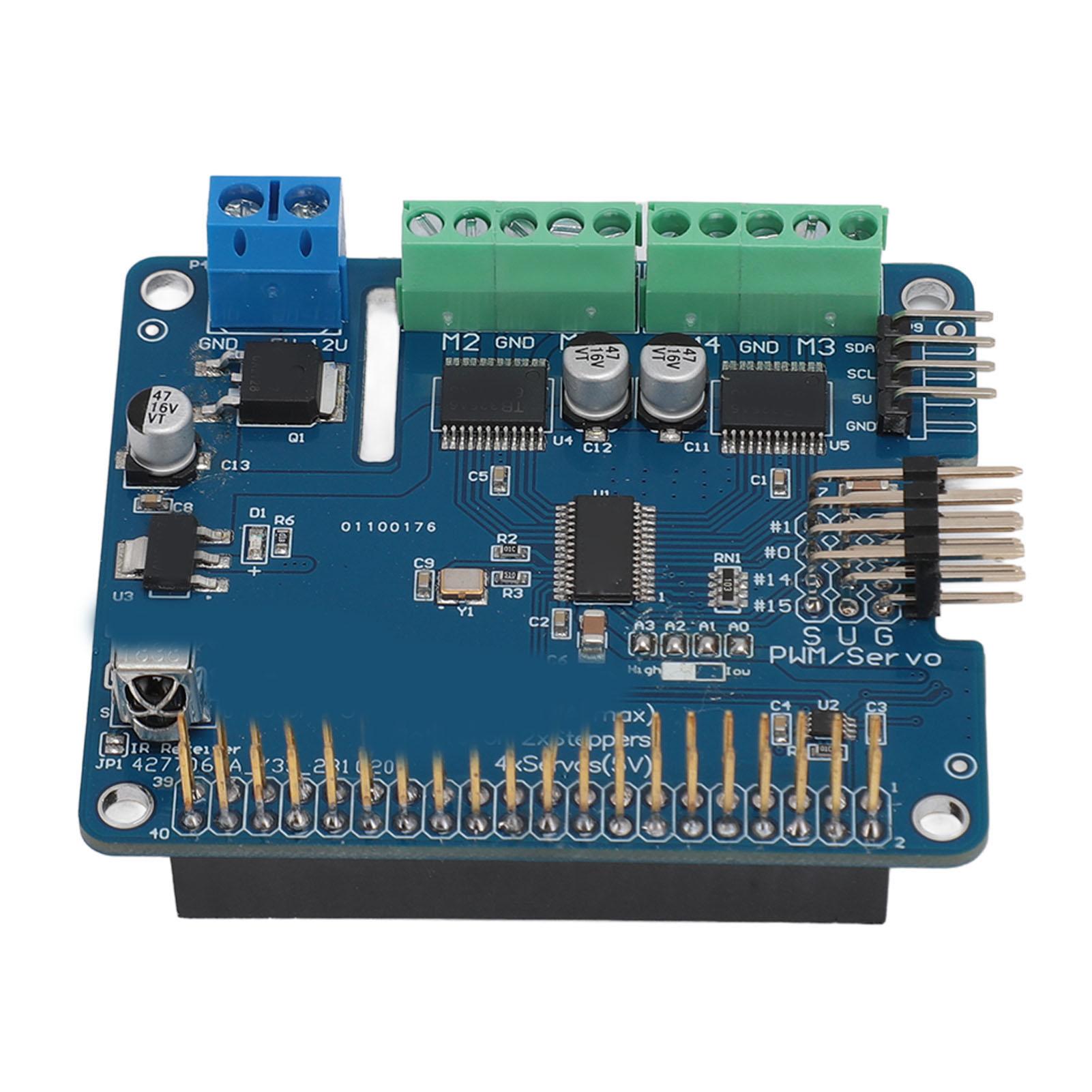 Robot Expansion Board for RasPi I2C Interface 5V to 12V 1.6KHz PWM Precise Stable Output Robot
Robot Expansion Board for RasPi I2C Interface 5V to 12V 1.6KHz PWM Precise Stable Output Robot