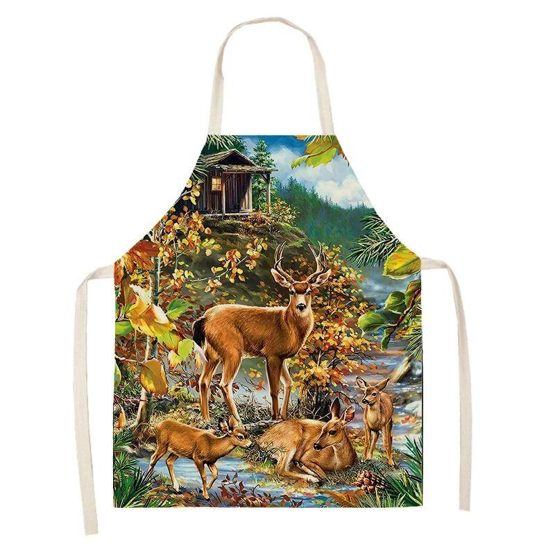 Natural Landscape Elk Pattern Apron Adult Sleeveless Kitchen Cleaning Home Chef Baking Waist Bib 47x38cm
Natural Landscape Elk Pattern Apron Adult Sleeveless Kitchen Cleaning Home Chef Baking Waist Bib 47x38cm
