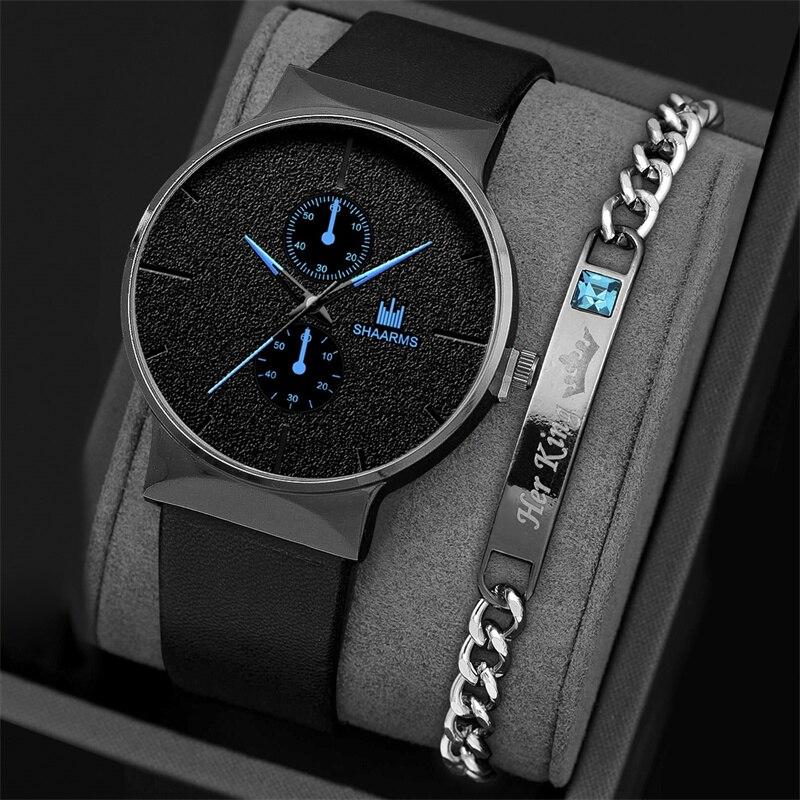 2pcs Set Fashion Mens Sports Watches Man Business Quartz Wristwatch Luxury Men Casual Clock Watch Relogio Masculino синий
2pcs Set Fashion Mens Sports Watches Man Business Quartz Wristwatch Luxury Men Casual Clock Watch Relogio Masculino синий