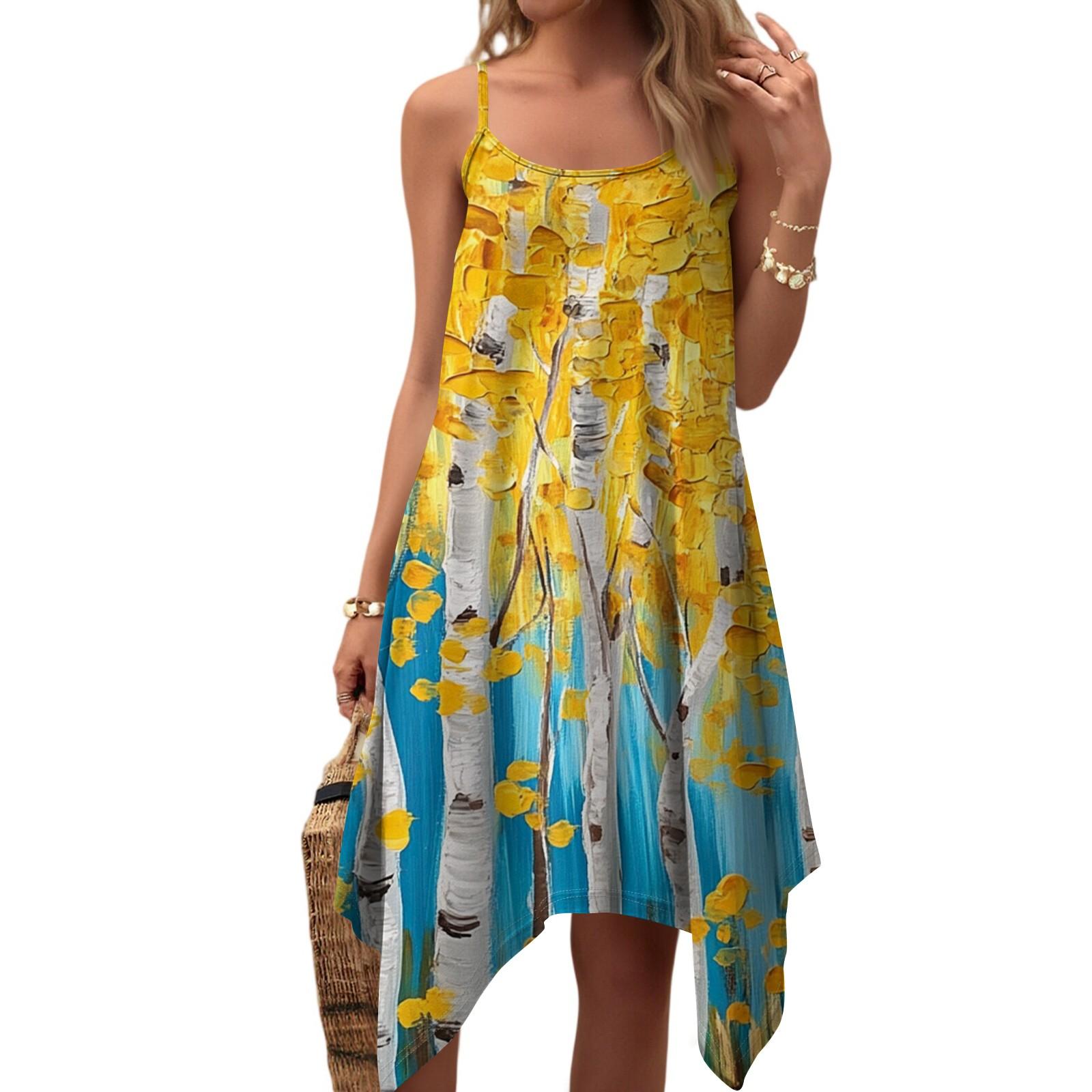 Женское летнее повседневное винтажное платье на регулируемых бретелях с круглым вырезом и цветочным принтом, с карманами XL жёлтый
Женское летнее повседневное винтажное платье на регулируемых бретелях с круглым вырезом и цветочным принтом, с карманами XL жёлтый