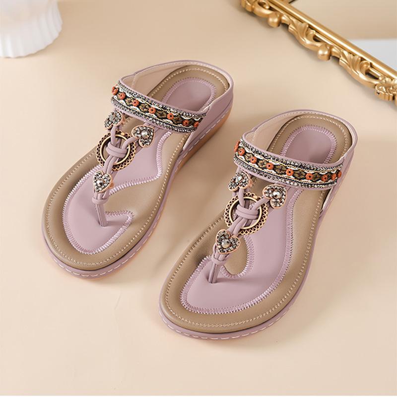 Summer Bohemian Style Shoes Women Flat Sandals Thick Sole Soft Comfortable Elegant Ladies Beach Sandals Pink Black Plus Size 42 42
Summer Bohemian Style Shoes Women Flat Sandals Thick Sole Soft Comfortable Elegant Ladies Beach Sandals Pink Black Plus Size 42 42