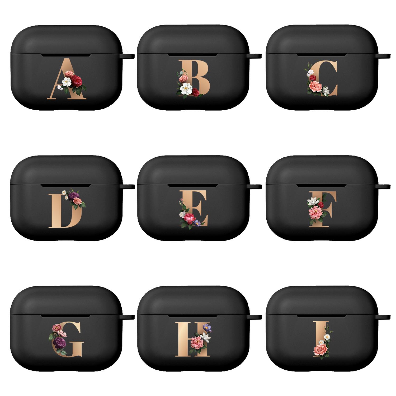 Силиконовые чехлы с золотыми буквами алфавита и цветочным принтом для Apple Airpods Pro, Bluetooth, беспроводные наушники, чехол для Air Pods, сумки-коробки
Силиконовые чехлы с золотыми буквами алфавита и цветочным принтом для Apple Airpods Pro, Bluetooth, беспроводные наушники, чехол для Air Pods, сумки-коробки