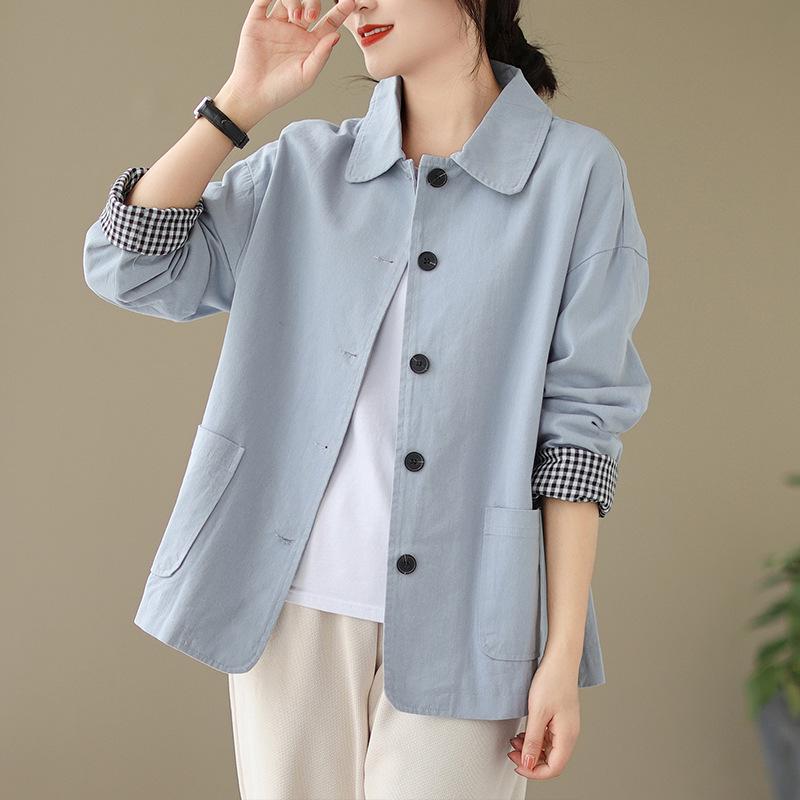 Women s Artistic Polo Collar Long Sleeve Jacket – Plus Size, Casual, Versatile for Spring & Autumn 2026 2XL синій
Women s Artistic Polo Collar Long Sleeve Jacket – Plus Size, Casual, Versatile for Spring & Autumn 2026 2XL синій