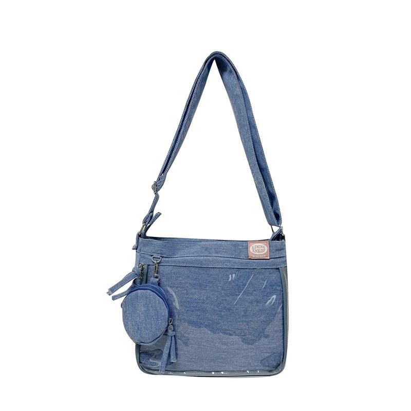 Y2K Cute Denim Ita Bag Women Fashion Crossbody Bag Harajuku Girls Transparent Shoulder Bag Lady DIY Badge Totebag Lolita Handbag 28x24x10cm світло-синій колір
Y2K Cute Denim Ita Bag Women Fashion Crossbody Bag Harajuku Girls Transparent Shoulder Bag Lady DIY Badge Totebag Lolita Handbag 28x24x10cm світло-синій колір