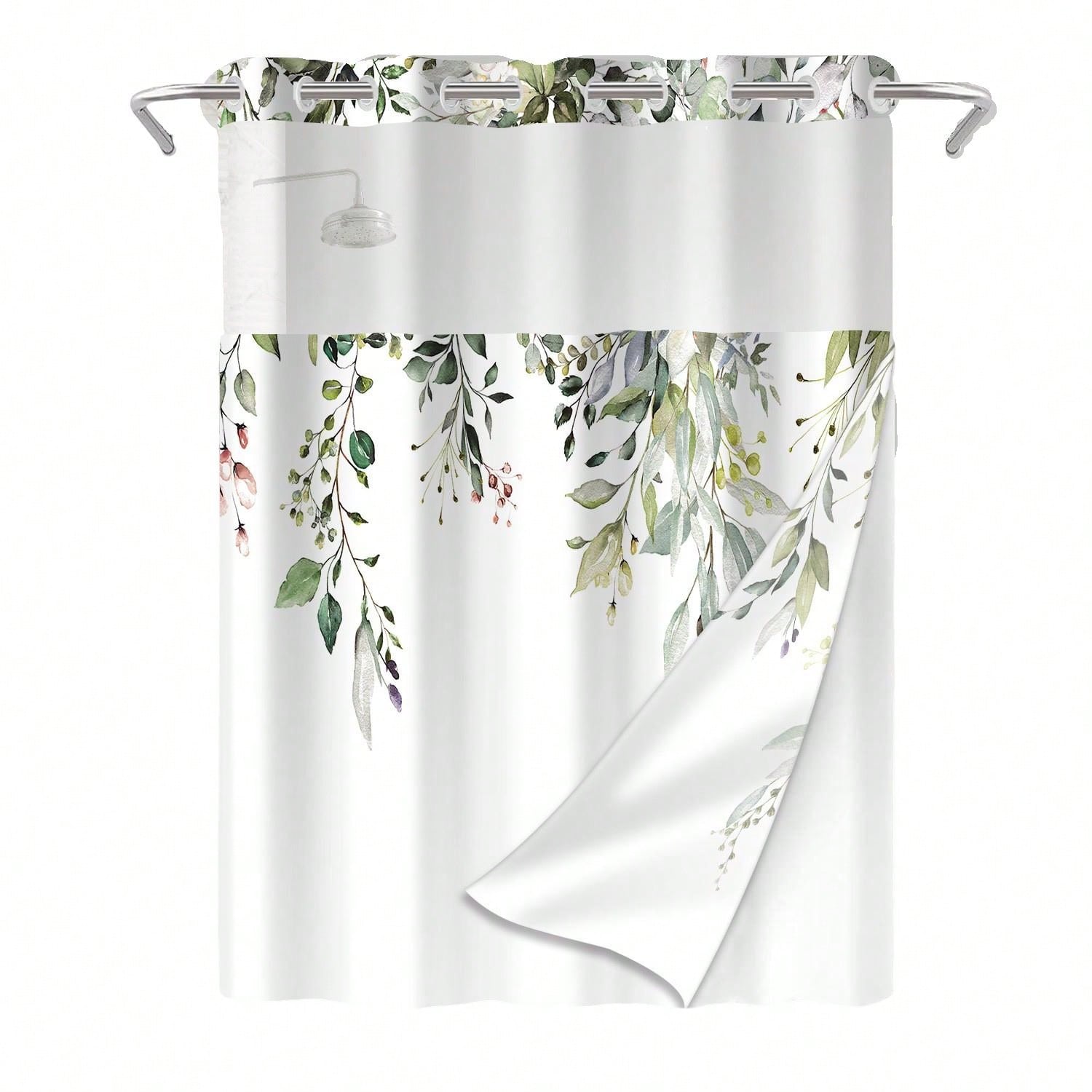 Plants Pattern with Hook Waterproof Shower Curtain, Removable With , Perfect For Bathroom Decor In Winter, Single-layer design 90x180cm
Plants Pattern with Hook Waterproof Shower Curtain, Removable With , Perfect For Bathroom Decor In Winter, Single-layer design 90x180cm