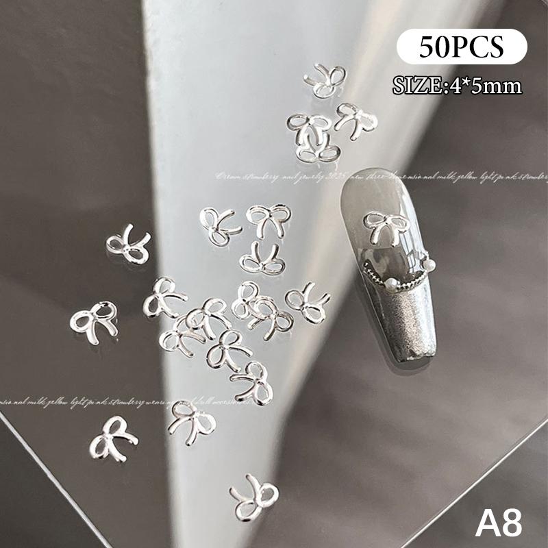 50Pcs Alloy Bow Butterfly Diy Gold Silver Nail Decorations Nails Accessories Nail Charm Nail Art Design Manicure Supplies A8
50Pcs Alloy Bow Butterfly Diy Gold Silver Nail Decorations Nails Accessories Nail Charm Nail Art Design Manicure Supplies A8
