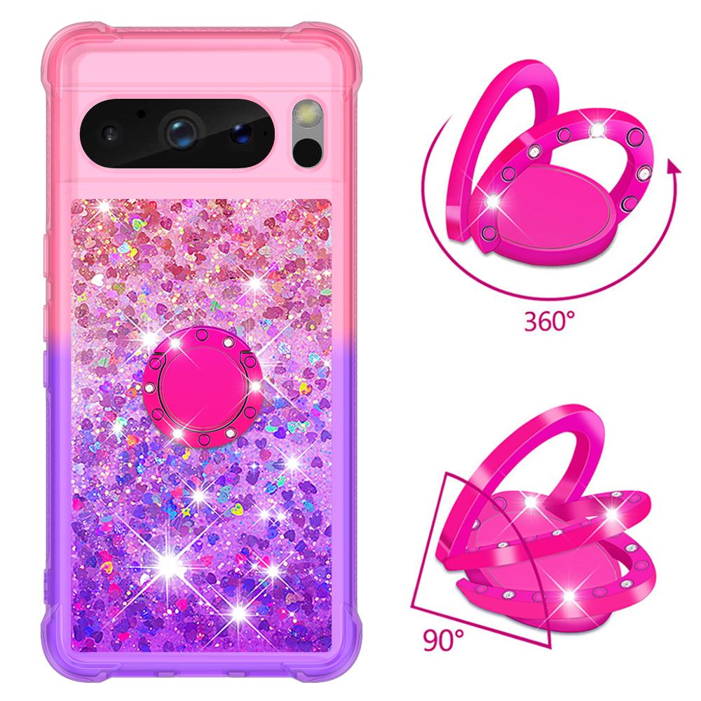 For Google Pixel 8 Pro TPU Case with Kickstand Gradiant Quicksand Shockproof Cover Pink+Purple
For Google Pixel 8 Pro TPU Case with Kickstand Gradiant Quicksand Shockproof Cover Pink+Purple