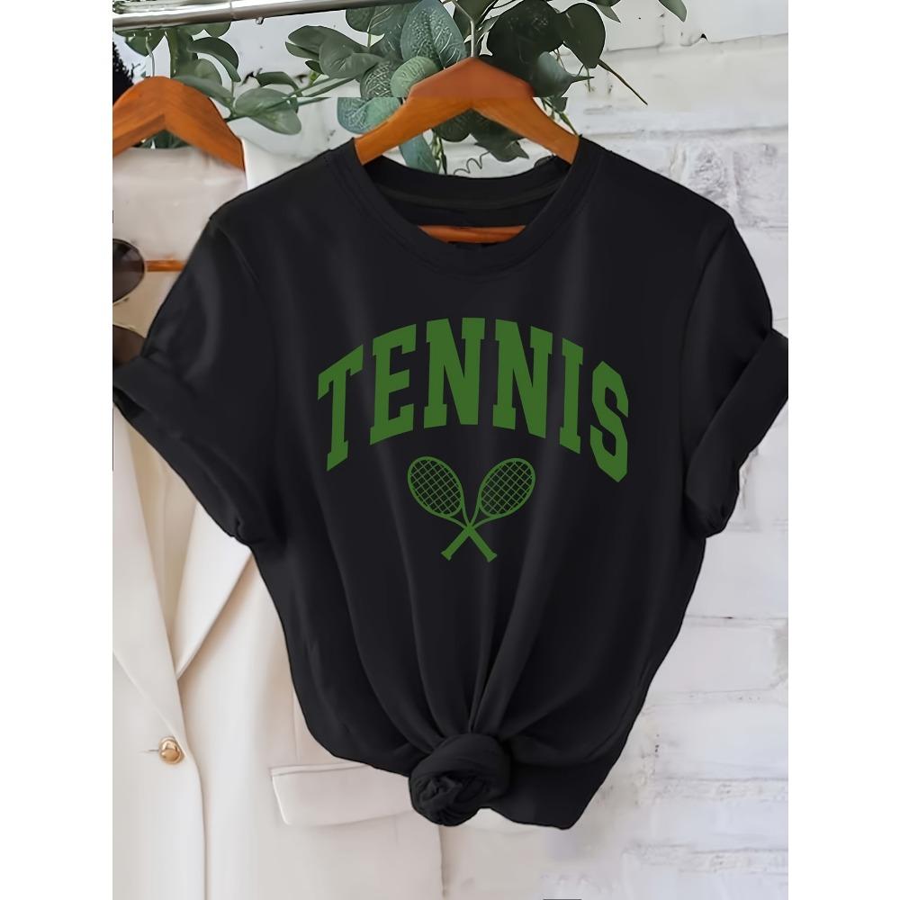 Neck Top Polyester Knit Fabric Regular Length All Seasons Women S Casual Tennis Letter Print T-Shirt Short Sleeve 3XL
Neck Top Polyester Knit Fabric Regular Length All Seasons Women S Casual Tennis Letter Print T-Shirt Short Sleeve 3XL