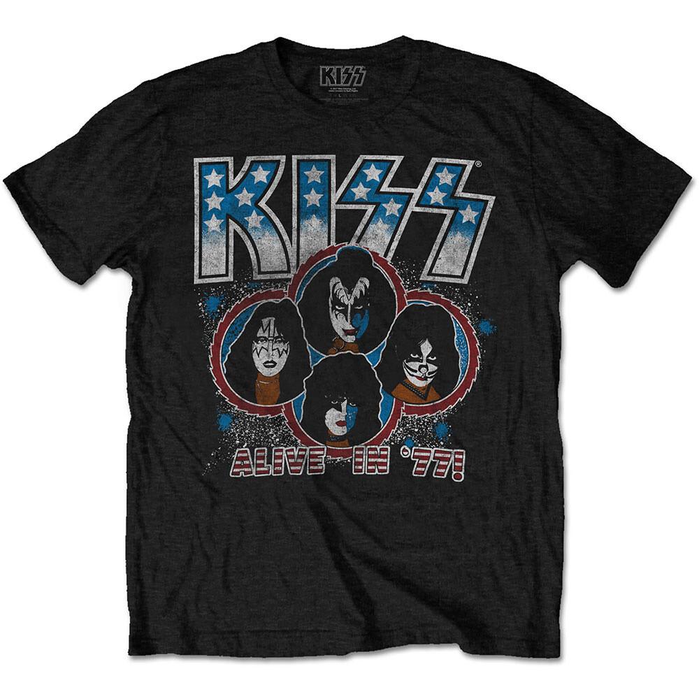 Kiss T-Shirt Alive In 77 Rock Band New Black Official L
Kiss T-Shirt Alive In 77 Rock Band New Black Official L