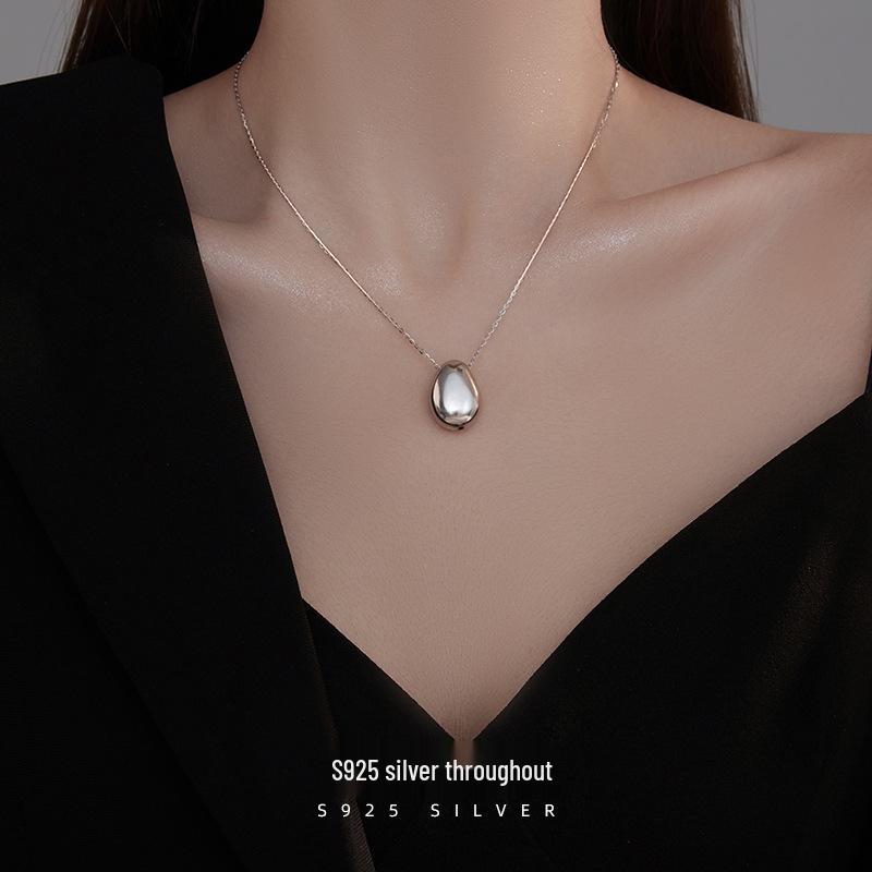 S925 Silver Pigeon Egg Necklace: Elegant Water Drop Pendant on Clavicle Chain 925 Silver
S925 Silver Pigeon Egg Necklace: Elegant Water Drop Pendant on Clavicle Chain 925 Silver