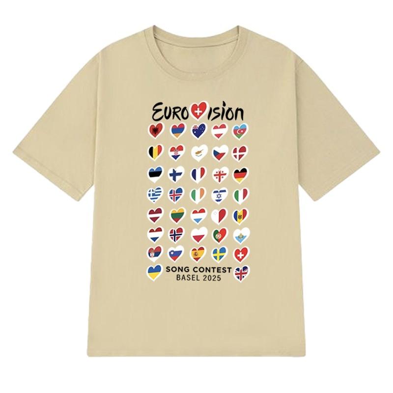 Summer Fashion Eurovision Song 2025 Flags Printed T Shirt New Unisex Oversized Short Sleeve Tshirts Unisex Cotton Clothing 4XL
Summer Fashion Eurovision Song 2025 Flags Printed T Shirt New Unisex Oversized Short Sleeve Tshirts Unisex Cotton Clothing 4XL