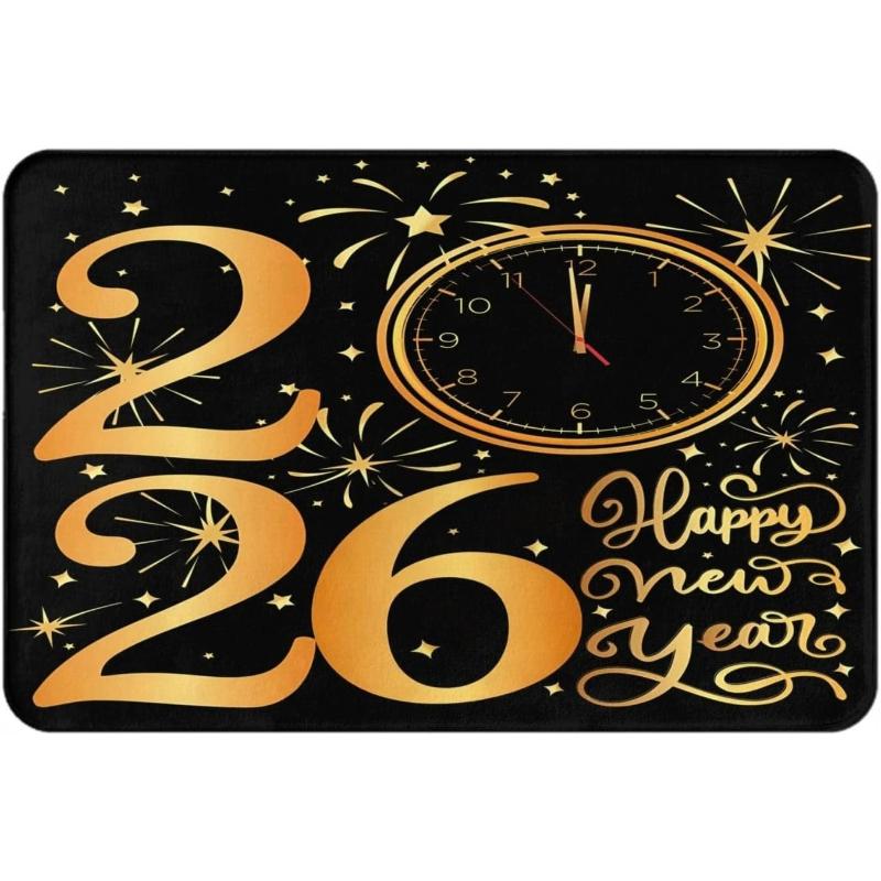 2026 New Year Doormat Festive New Year Entryway Rug Home Non Slip Decor Carpet for Door Kitchen Bathroom Living Room Hallway 50X80cm
2026 New Year Doormat Festive New Year Entryway Rug Home Non Slip Decor Carpet for Door Kitchen Bathroom Living Room Hallway 50X80cm