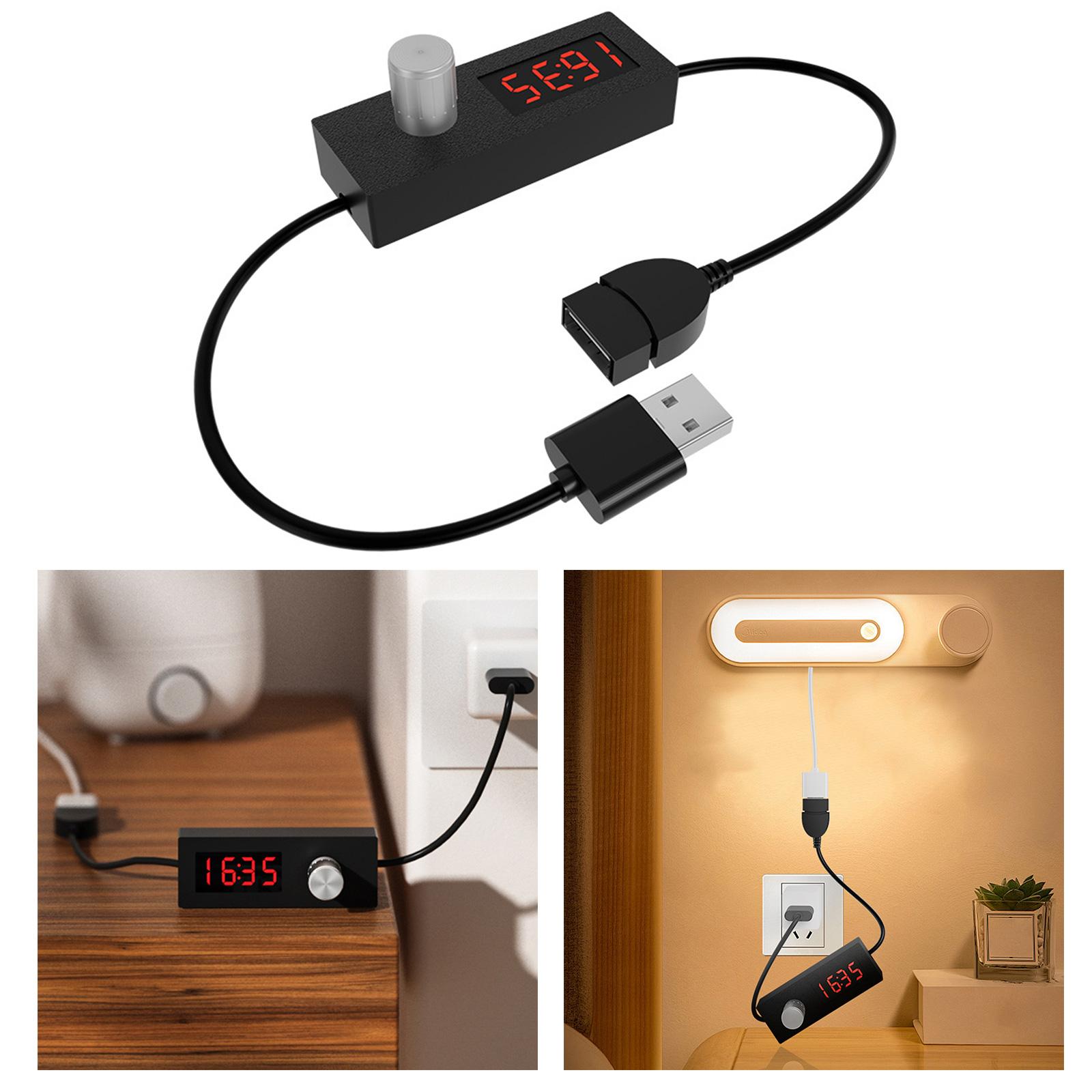 Adjustable USB Timer Switch Control Cable Auto Power Off 5 Minutes to 24 Hours 55 Minutes for USB Fan and Lamps
Adjustable USB Timer Switch Control Cable Auto Power Off 5 Minutes to 24 Hours 55 Minutes for USB Fan and Lamps