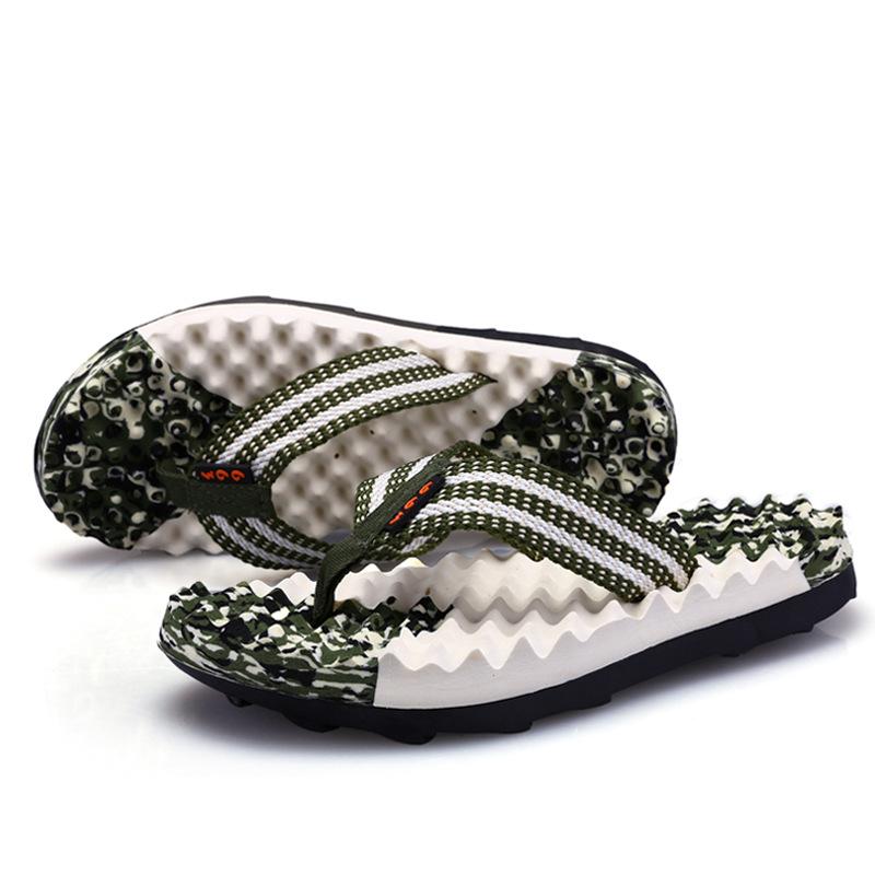 Мужские тапочки летние уличные новые массажные зажимы для ног толстые подошвы для ношения на улице пляжные тапочки 45