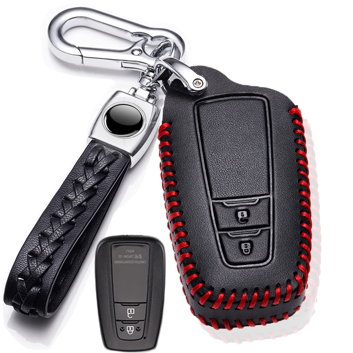PELKERDR Smart Key Key Key Holder for Toyota New Prius New and Land Cruiser Prado Protects Prevents and Scratch Prevention Black Leather with Red
PELKERDR Smart Key Key Key Holder for Toyota New Prius New and Land Cruiser Prado Protects Prevents and Scratch Prevention Black Leather with Red