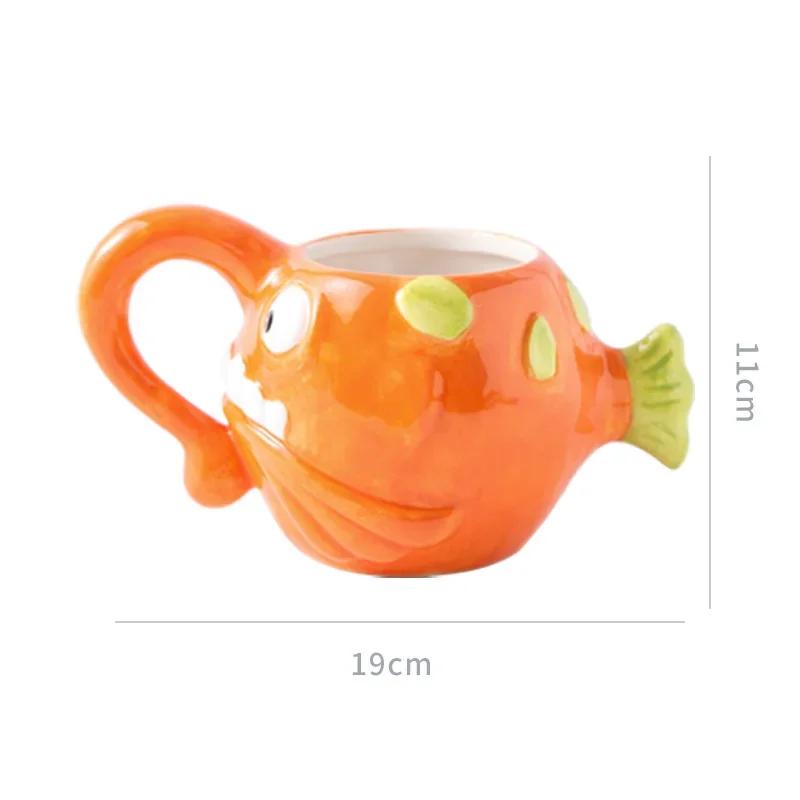 Cartoon Ocean Animal Water Cup Lantern Fish Ceramic Mug Coffee Cups Large Capacity Breakfast Cups Milk Tea Cup Flowerpot Tea Mug 501-600ml
Cartoon Ocean Animal Water Cup Lantern Fish Ceramic Mug Coffee Cups Large Capacity Breakfast Cups Milk Tea Cup Flowerpot Tea Mug 501-600ml