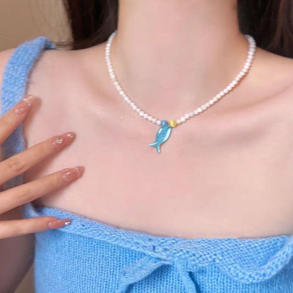 Colorful Mini Fish Necklace Bohemia Ocean Style Beach Choker Beads Pendant Necklace Vacation Style2
Colorful Mini Fish Necklace Bohemia Ocean Style Beach Choker Beads Pendant Necklace Vacation Style2