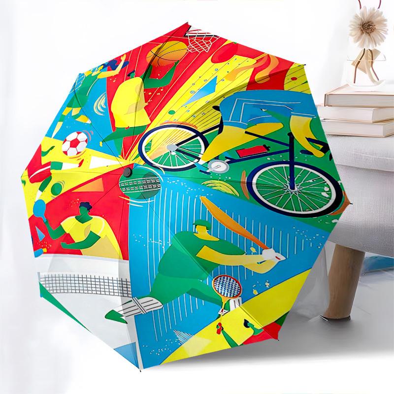 1pc Colorful Sports Theme Automatic Folding Umbrella, Portable Tri-Fold Design with 8-Rib Iron Frame, Perfect for Outdoor Activities, Festive Gifts, D
1pc Colorful Sports Theme Automatic Folding Umbrella, Portable Tri-Fold Design with 8-Rib Iron Frame, Perfect for Outdoor Activities, Festive Gifts, D