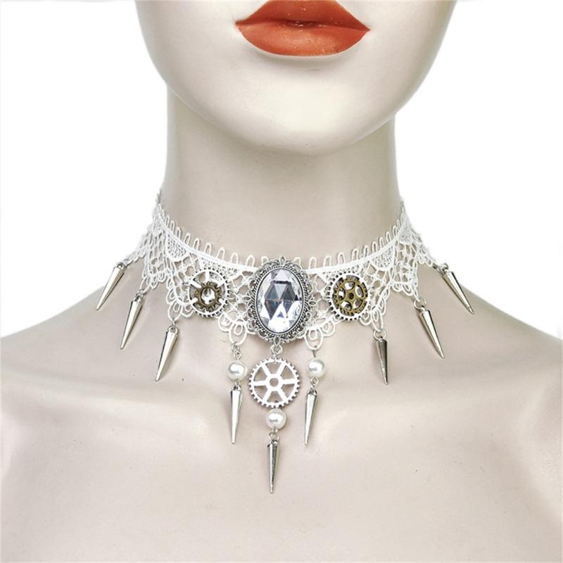 Collar Necklace with Lace and Gears Household Decoration for Wedding Birthday Party Decoration Accessory 1
Collar Necklace with Lace and Gears Household Decoration for Wedding Birthday Party Decoration Accessory 1