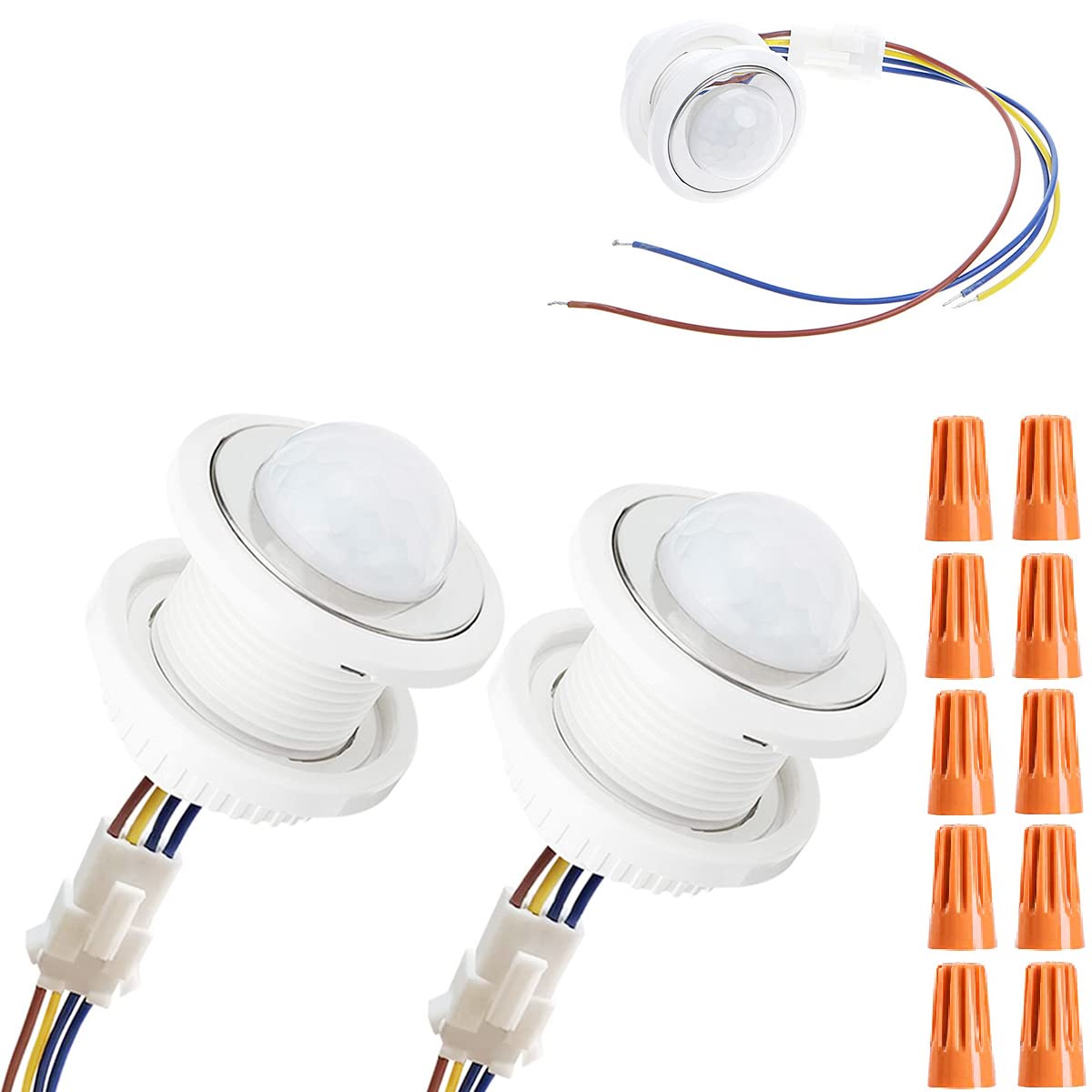 Youmile 2pcs Motion Sensor PIR Motion Sensor Light Switch Adjustable Human Body Activated LED Sensor Smart Detection Time Delay Infrared Induction
Youmile 2pcs Motion Sensor PIR Motion Sensor Light Switch Adjustable Human Body Activated LED Sensor Smart Detection Time Delay Infrared Induction