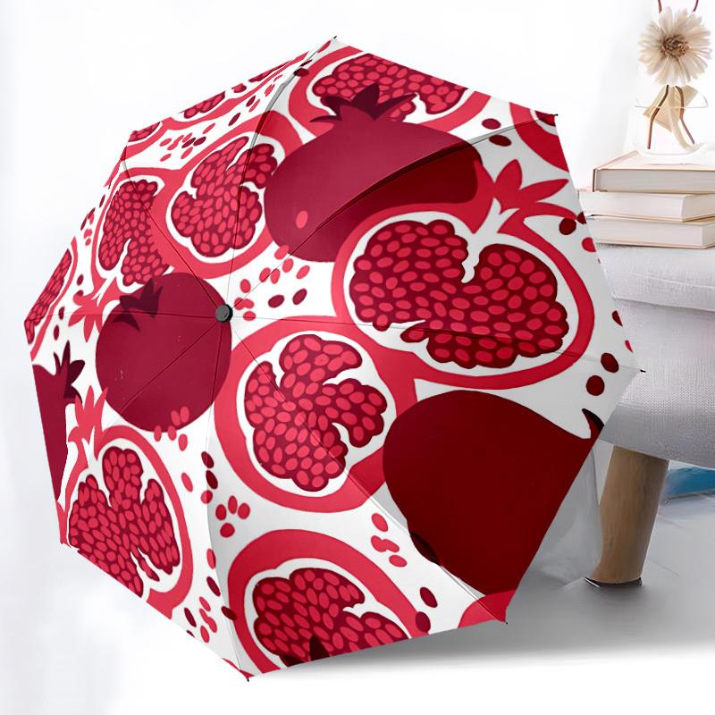 1pc Pomegranate Pattern Automatic Folding Umbrella - Portable Collapsible, 8-Rib Durable Frame, Perfect for Outdoor Use, yy251218088
1pc Pomegranate Pattern Automatic Folding Umbrella - Portable Collapsible, 8-Rib Durable Frame, Perfect for Outdoor Use, yy251218088