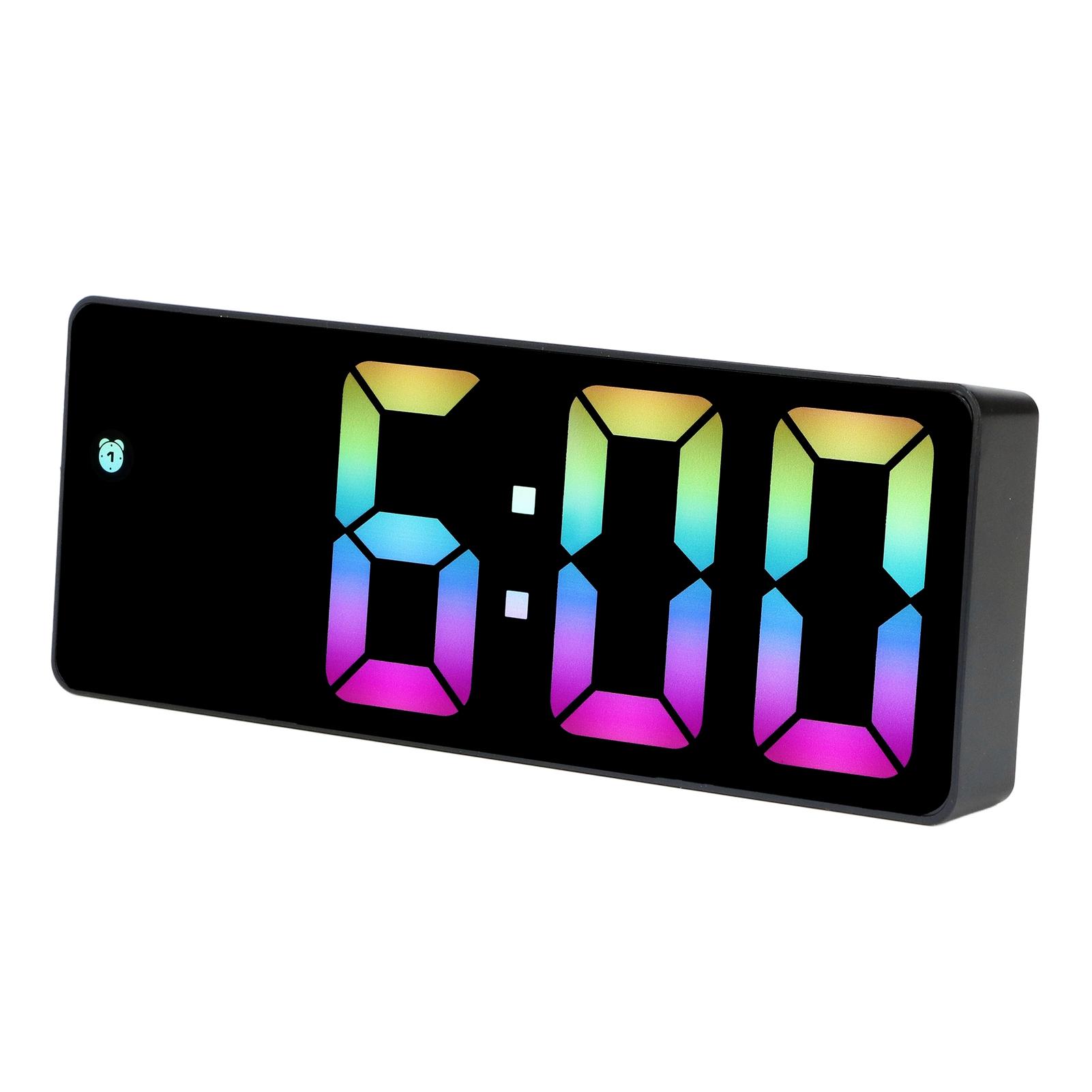 Colorful LED Digital Alarm Clock Large LED Screen Electronic Alarm Clock for Bedside Bedroom 0725 Black Shell Black
Colorful LED Digital Alarm Clock Large LED Screen Electronic Alarm Clock for Bedside Bedroom 0725 Black Shell Black