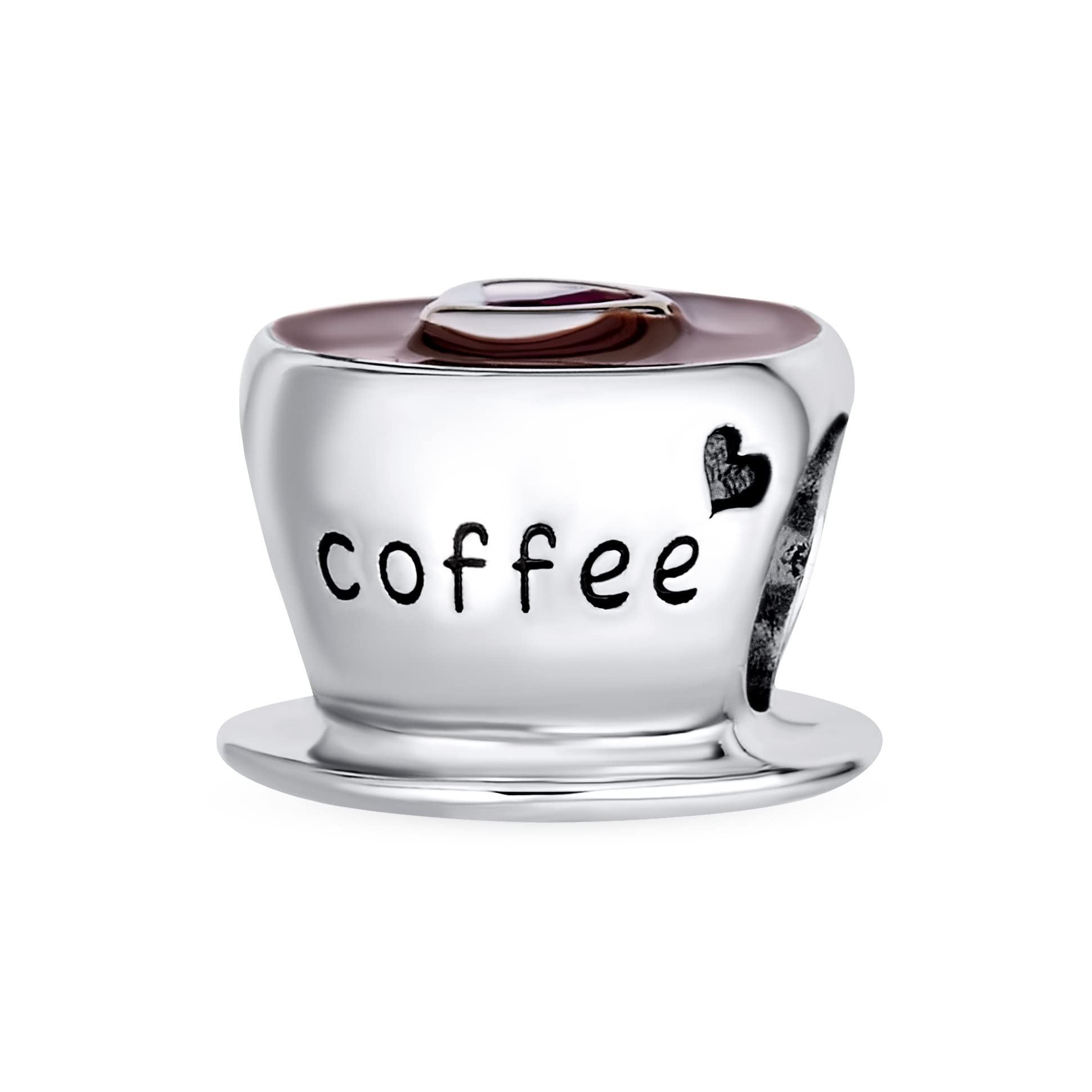 Бусина-шарм Word Coffee Art Red CZ Heart Coffee Cup для женщин-подростков из стерлингового серебра, европейский браслет с подвесками .925
Бусина-шарм Word Coffee Art Red CZ Heart Coffee Cup для женщин-подростков из стерлингового серебра, европейский браслет с подвесками .925