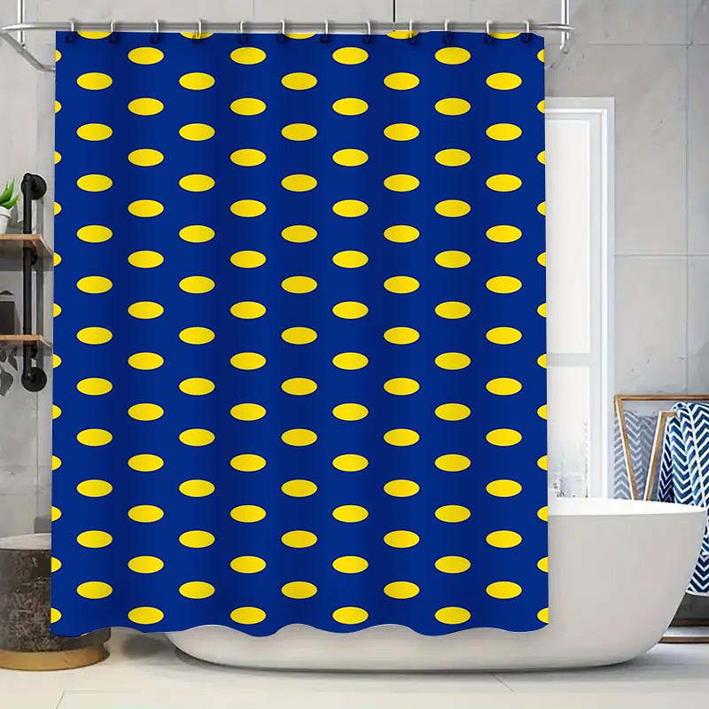 Blue Shower Curtain With Yellow Ovals Bathroom Decor For Home Decoration Waterproof Bath Mat Set Easy Installation In The Tub Or W60H190(CM)-1 Pcs
Blue Shower Curtain With Yellow Ovals Bathroom Decor For Home Decoration Waterproof Bath Mat Set Easy Installation In The Tub Or W60H190(CM)-1 Pcs