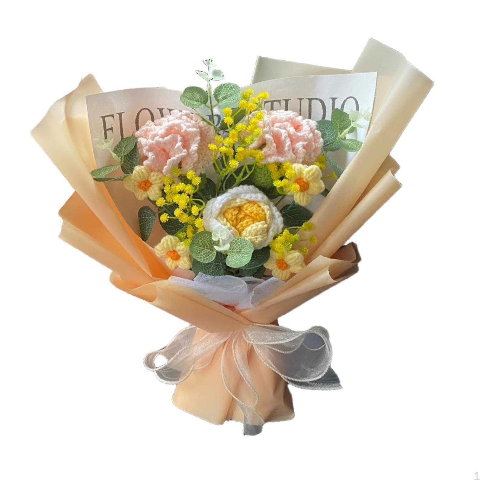 Букет цветов крючком Гипсофила с декоративной листвой для комнаты на свадьбы и дни рождения жёлтый
Букет цветов крючком Гипсофила с декоративной листвой для комнаты на свадьбы и дни рождения жёлтый