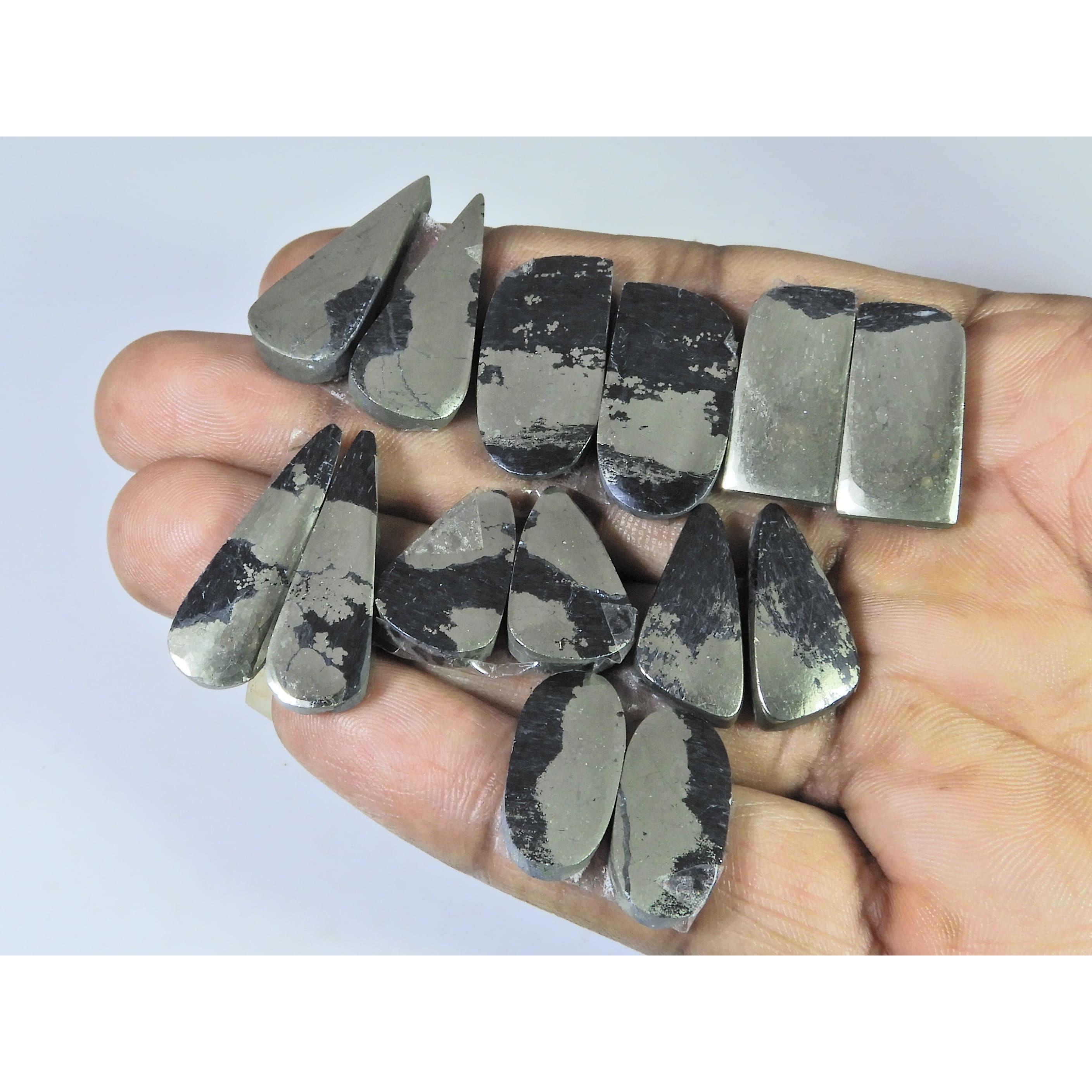 235Cts.Natural Apache Gold Pyrite Matched Pair Mix Loose Gemstone 7 Pair Lot C-1350
235Cts.Natural Apache Gold Pyrite Matched Pair Mix Loose Gemstone 7 Pair Lot C-1350