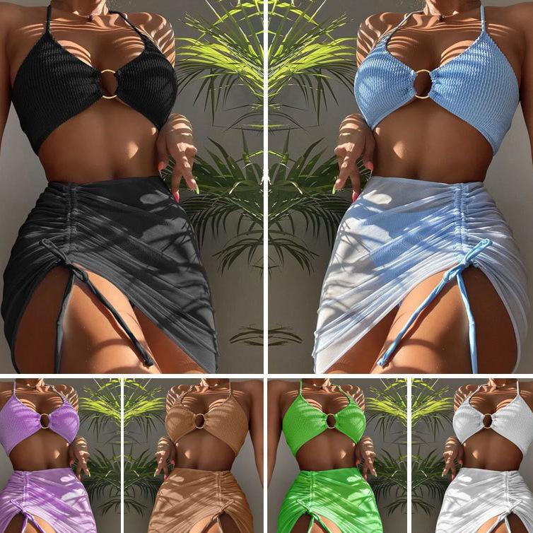 European & American Cross-Border Solid Color Sexy Bikini with Short Skirt - 3-Piece Vacation Beachwear Set Extra Large фіолетовий
European & American Cross-Border Solid Color Sexy Bikini with Short Skirt - 3-Piece Vacation Beachwear Set Extra Large фіолетовий
