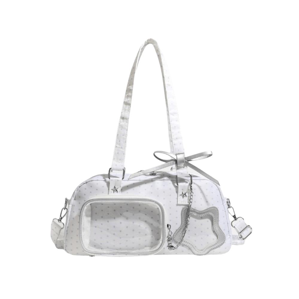 Cute Bow Decor Transparent Display Bag Large Capacity Crossbody Bag Harajuku Style Tote Bag Women білий
Cute Bow Decor Transparent Display Bag Large Capacity Crossbody Bag Harajuku Style Tote Bag Women білий