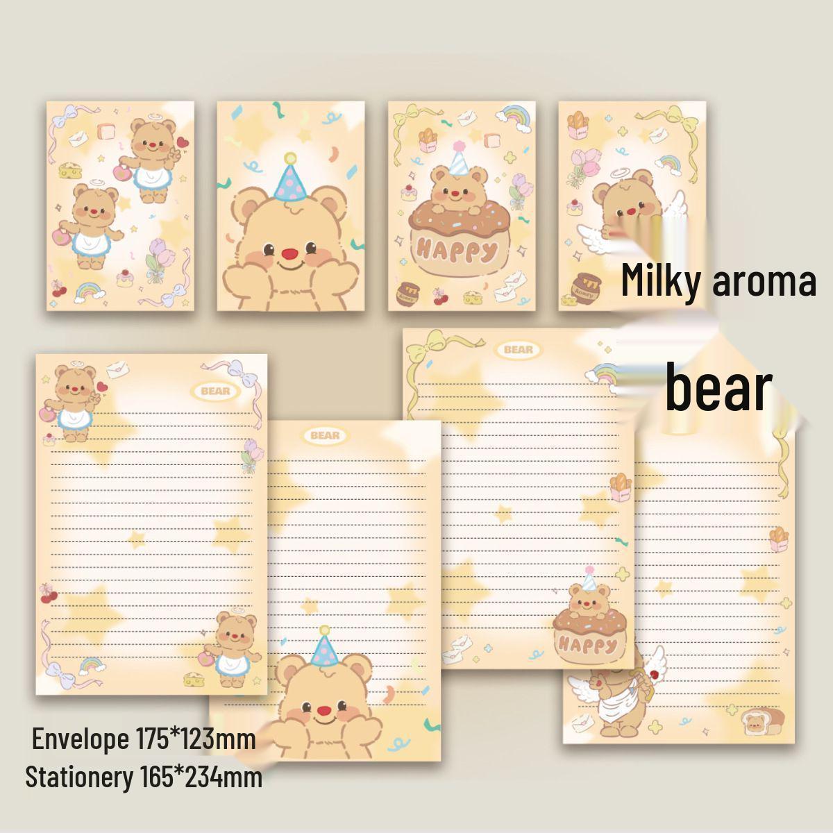 Butter Bear Card: Cute Creative Stationery Gift for Students Envelope Set (4 envelopes + 4 sheets)
Butter Bear Card: Cute Creative Stationery Gift for Students Envelope Set (4 envelopes + 4 sheets)