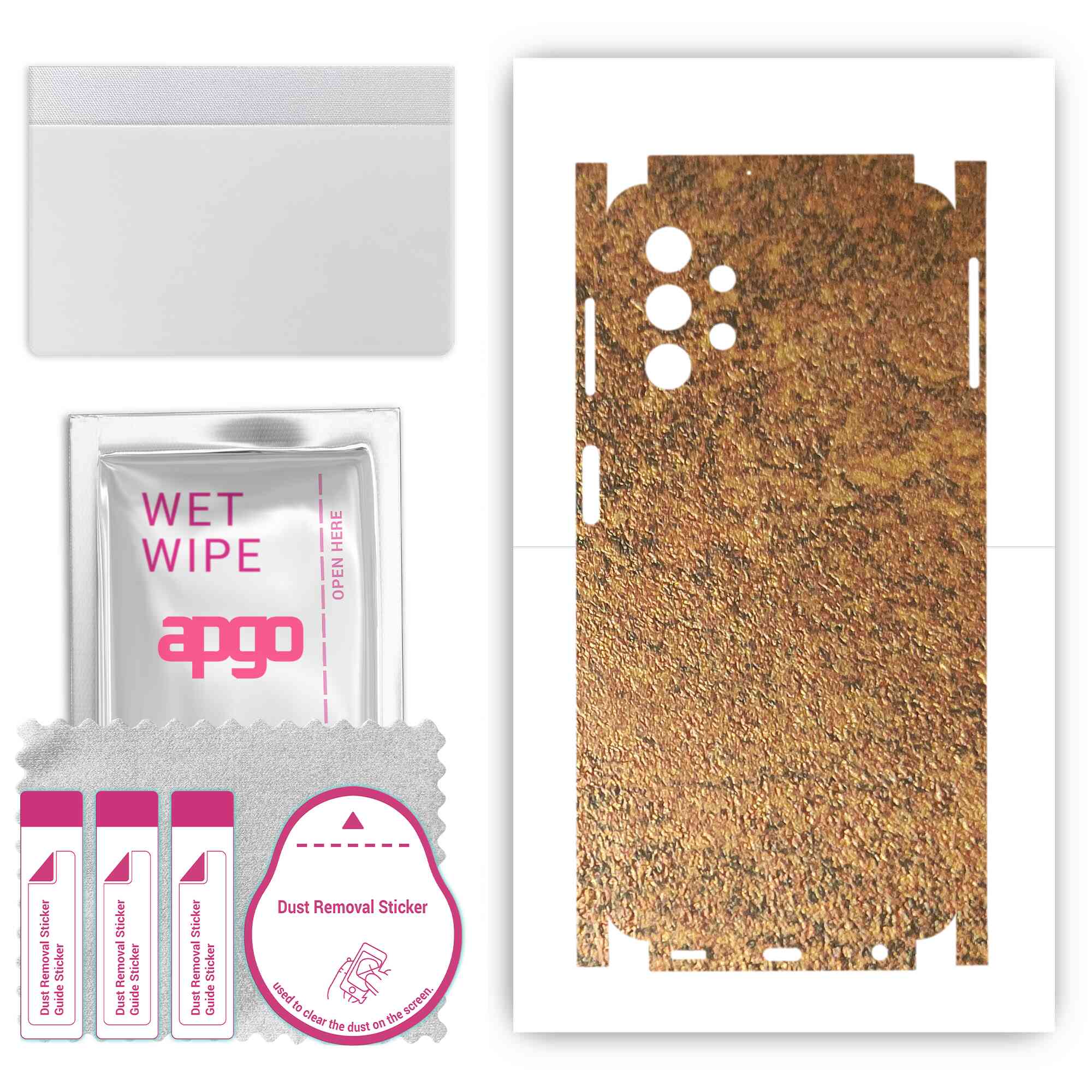 apgo Protective Skin Sticker for the back+sides compatible with Samsung Galaxy M32 5G, Full Wrap Film, Foil, Vinyl - Pattern Rusty Copper
apgo Protective Skin Sticker for the back+sides compatible with Samsung Galaxy M32 5G, Full Wrap Film, Foil, Vinyl - Pattern Rusty Copper