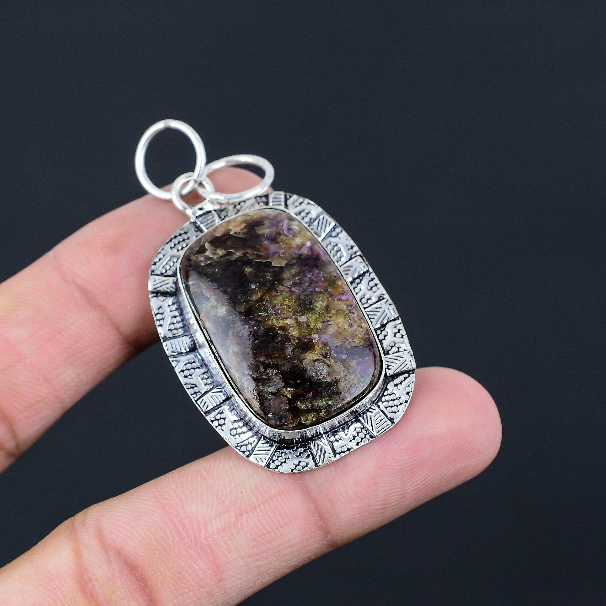 Halloween Sale Natural Charoite Anniversary New Pendant Jewelry Sterling Silver
Halloween Sale Natural Charoite Anniversary New Pendant Jewelry Sterling Silver