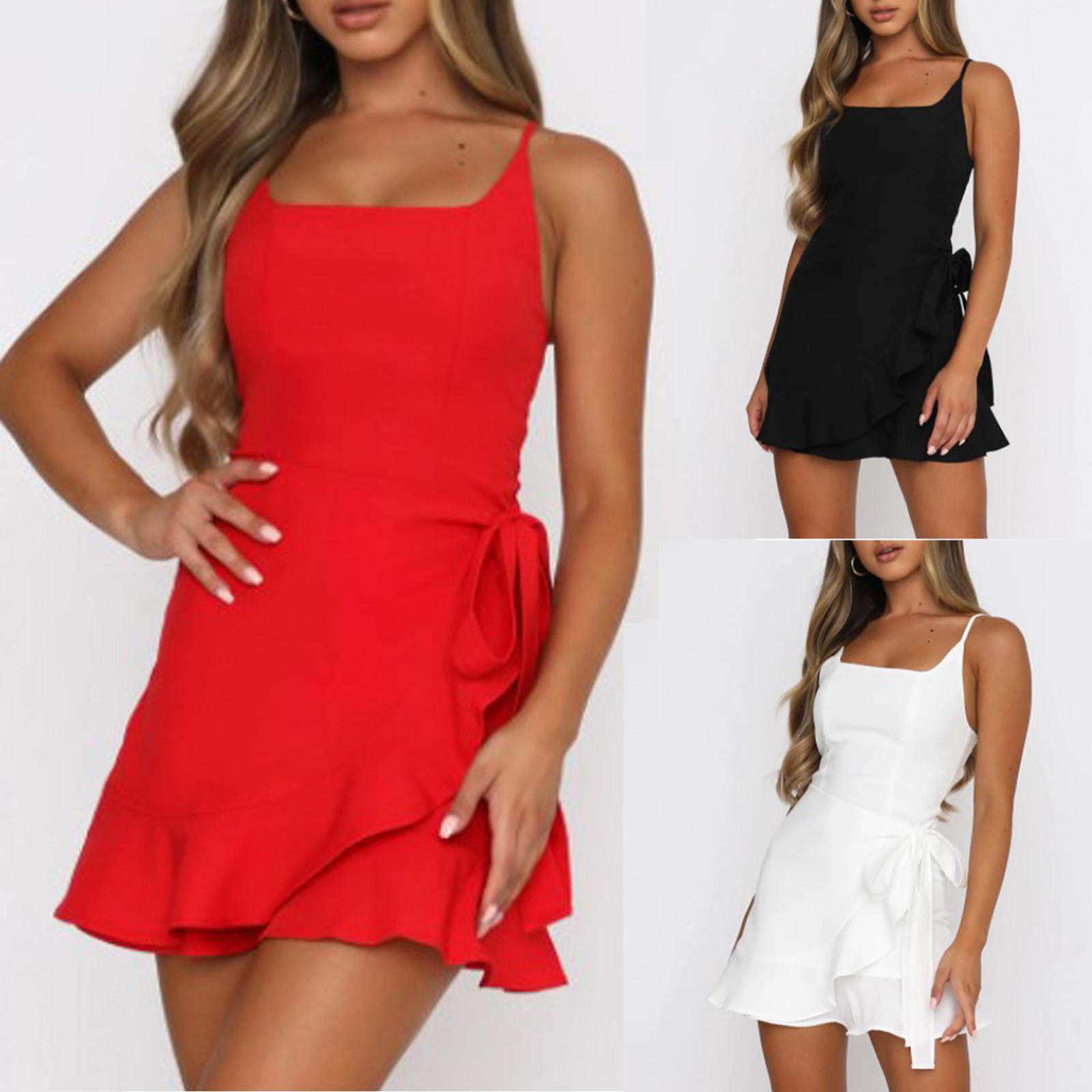 Fashion Casual Women Sleeveless Solid Slash-Neck Summer Bandage Tank Tops Dress S чёрный
Fashion Casual Women Sleeveless Solid Slash-Neck Summer Bandage Tank Tops Dress S чёрный