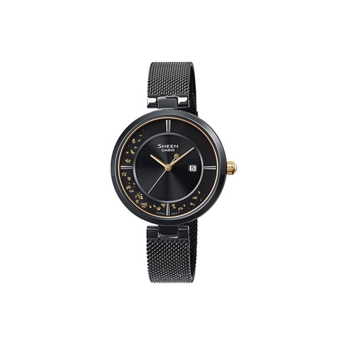 Casio Sheen 50M Waterproof Quartz Movement Stainless Steel Strap Watch 39.2Mm Women watches Black SHS-C100BM-1AUPFJ Black Dial
Casio Sheen 50M Waterproof Quartz Movement Stainless Steel Strap Watch 39.2Mm Women watches Black SHS-C100BM-1AUPFJ Black Dial