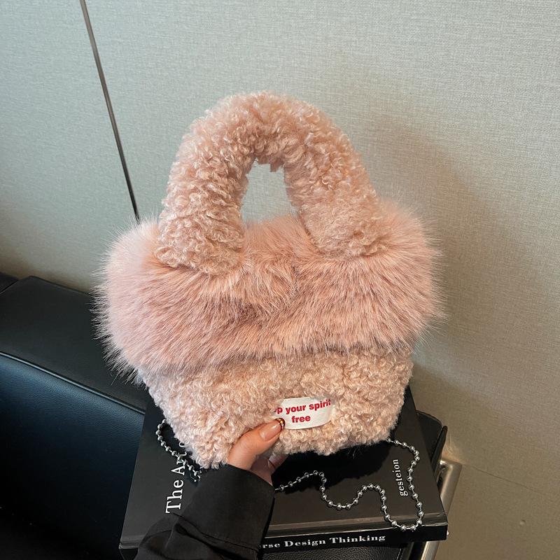 New Winter Faux Shearling Top Handle Bag Women Fashi Crossbody Bag Korean Style Comfortable and Versatile Texture Bucket Bag
New Winter Faux Shearling Top Handle Bag Women Fashi Crossbody Bag Korean Style Comfortable and Versatile Texture Bucket Bag