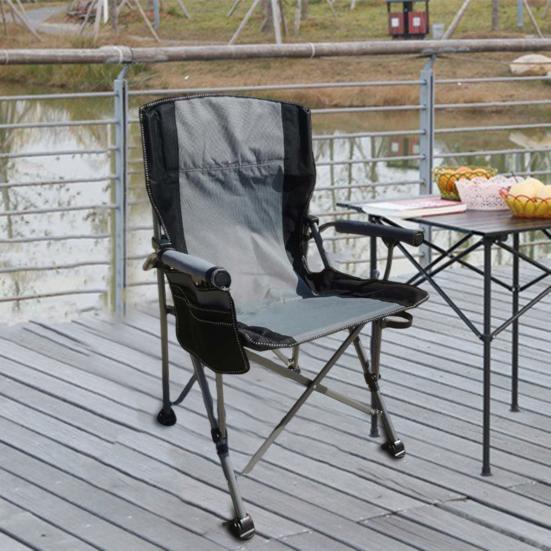 Уличный складной стул с подлокотником, подстаканником, боковым карманом, портативный, легкий, прочный, складной стул для кемпинга, походов, пляжа, пикника, рыбалки серый 
Уличный складной стул с подлокотником, подстаканником, боковым карманом, портативный, легкий, прочный, складной стул для кемпинга, походов, пляжа, пикника, рыбалки серый